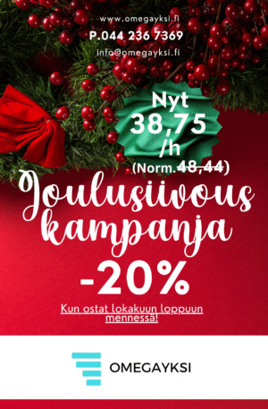 Joulusiivouskampanja –20 %