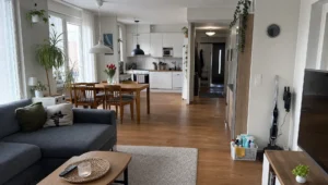 Finnish apartment interior shows the kind of home where kodin siivous hinta arvioidaan ennen tilausta.